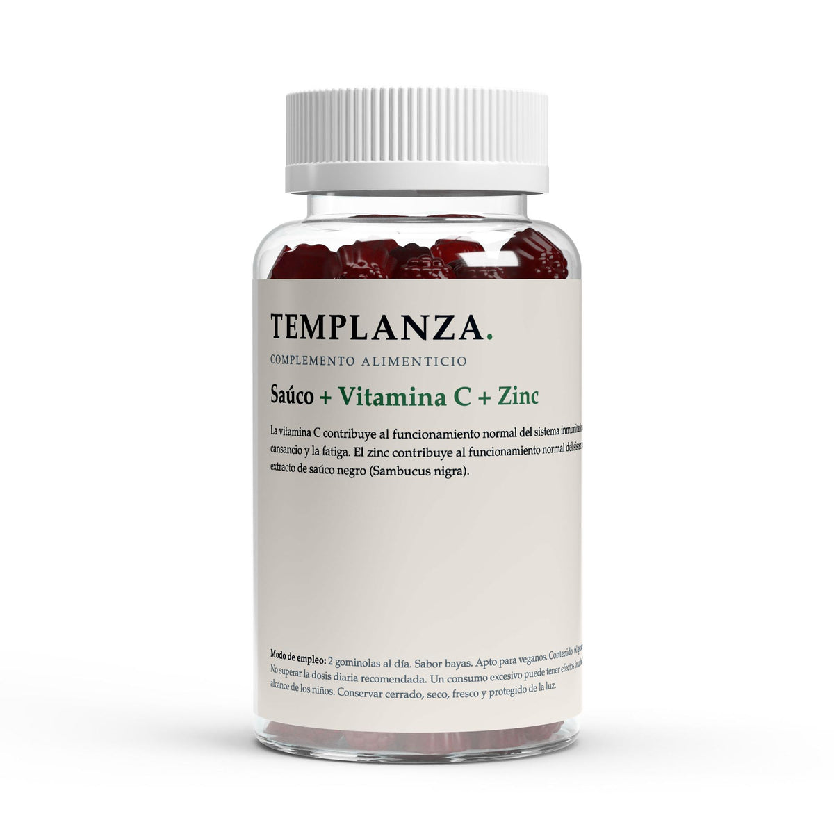 Saúco + Vitamina C + Zinc · Gominolas (60 uds)